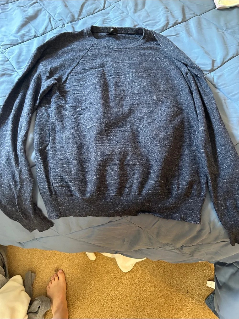 J. Crew Men's Crewneck Sweater in Navy Blue